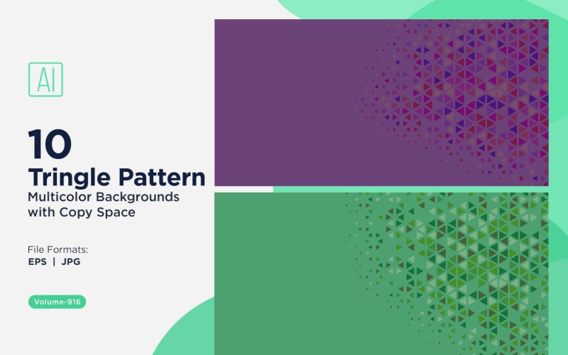 Lebendiger dreieckiger Musterhintergrund in mehreren Farben und Größen 916