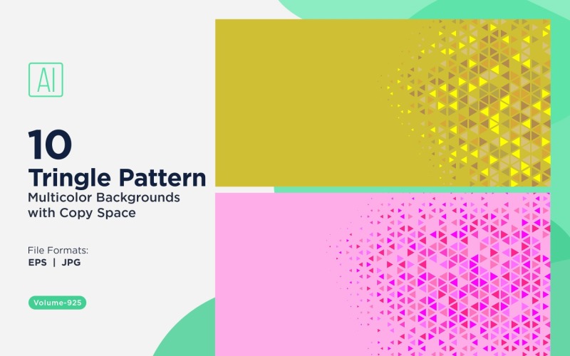 Levande triangulärt mönsterbakgrund i flera färger och storlekar 925