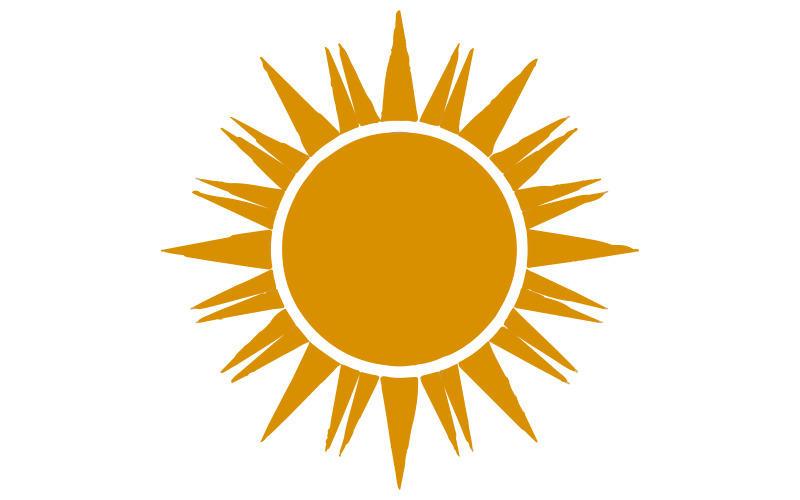 太阳剪影艺术插图