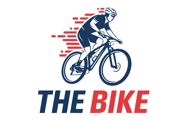 Un cycliste illustré sur un VTT