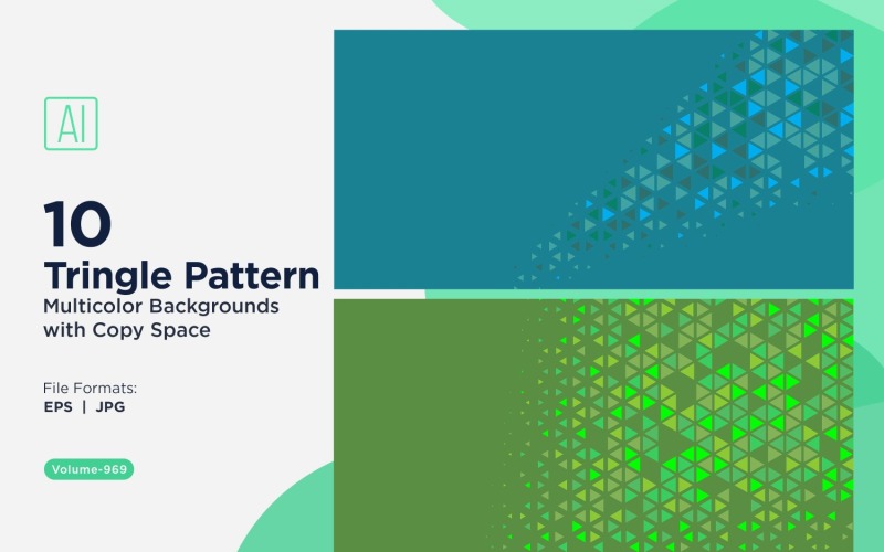 Levande triangulärt mönsterbakgrund i flera färger och storlekar 969