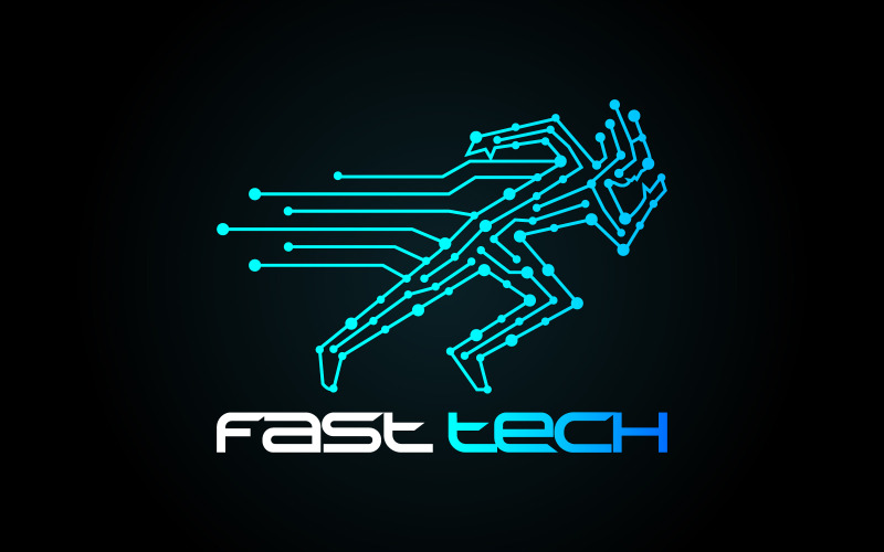 Schnelles Logo-Design für menschliche Krafttechnologie