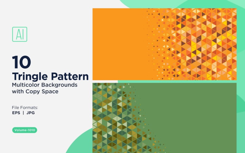 Яркий фон с треугольным узором в разных цветах и размерах 1010.