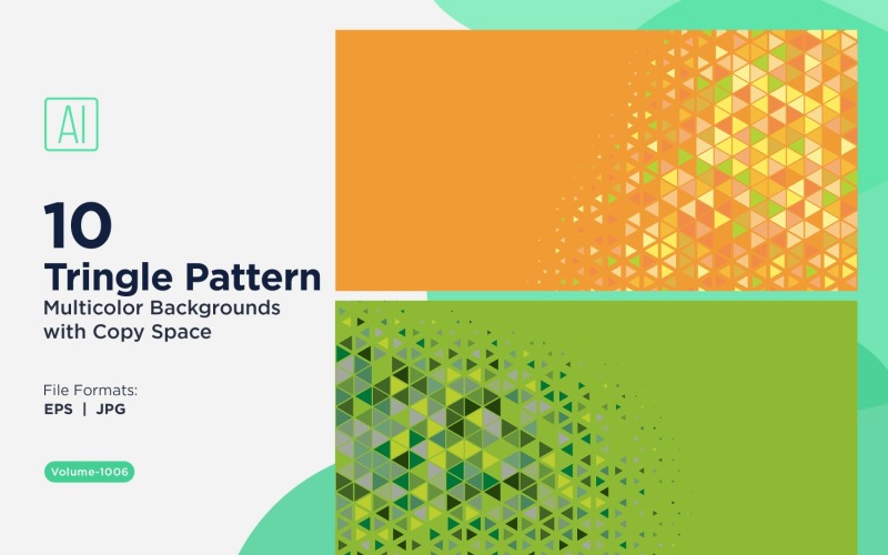 Levande triangulärt mönsterbakgrund i flera färger och storlekar 1006