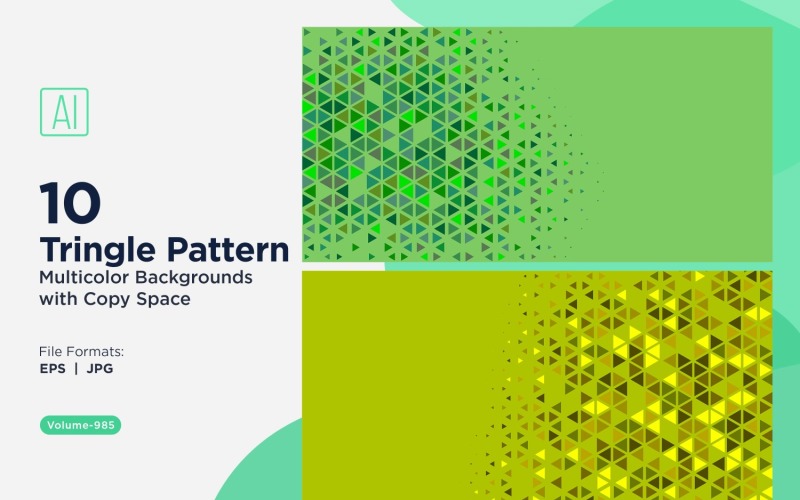 Levande triangulärt mönsterbakgrund i flera färger och storlekar 985