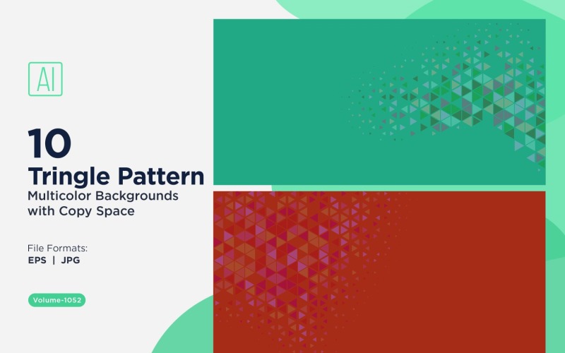 Triangoli colorati di varie dimensioni Versatile modello di sfondo 1052