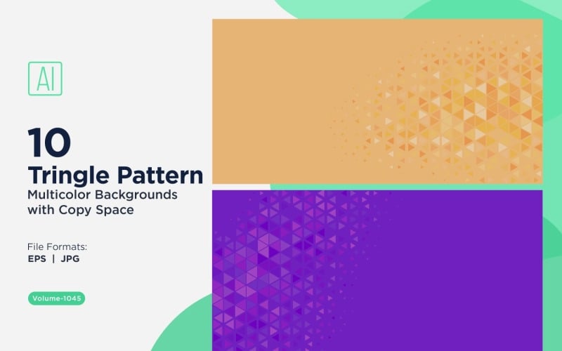 Żywe trójkątne tło wzoru w wielu kolorach i rozmiarach 1045
