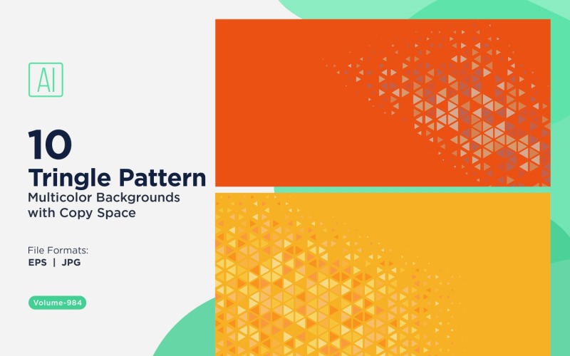 Żywy wzór trójkątny tło w wielu kolorach i rozmiarach 984
