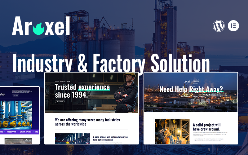 Aroxel - Industrie & Fabriek WordPress Thema