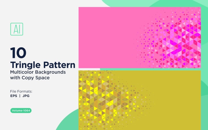 Különböző méretű színes háromszögek Sokoldalú mintás háttér 1064