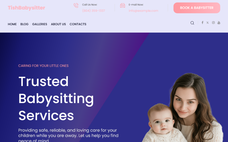 TishBabysitter - Téma WordPress pro chůvu