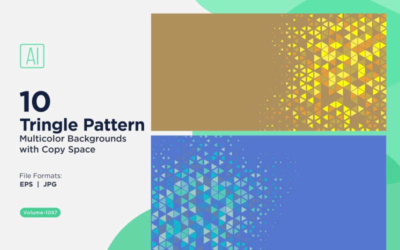 Triangoli colorati di varie dimensioni Versatile modello di sfondo 1057