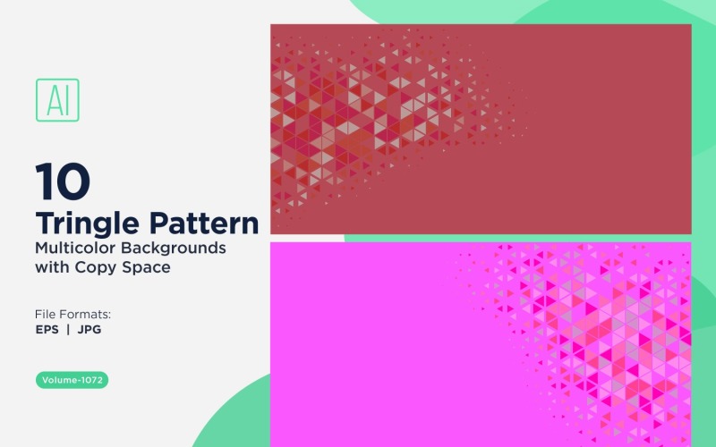 Triangoli colorati di varie dimensioni Versatile modello di sfondo 1072