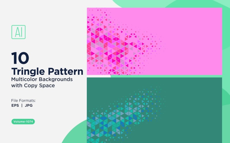Triangoli colorati di varie dimensioni Versatile modello di sfondo 1074