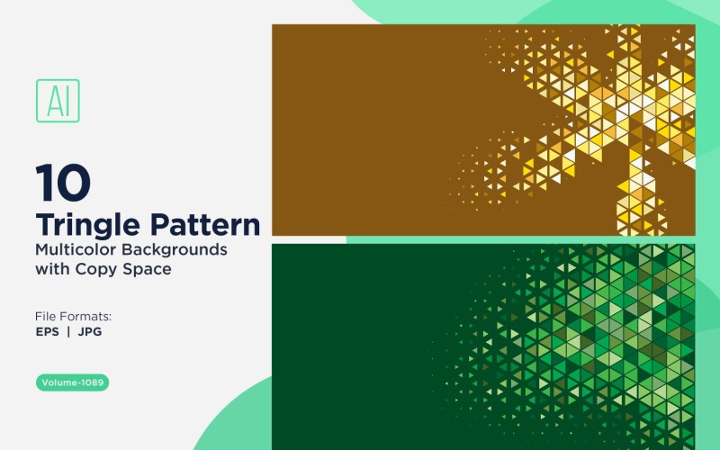 Triangoli colorati di varie dimensioni Versatile modello di sfondo 1089