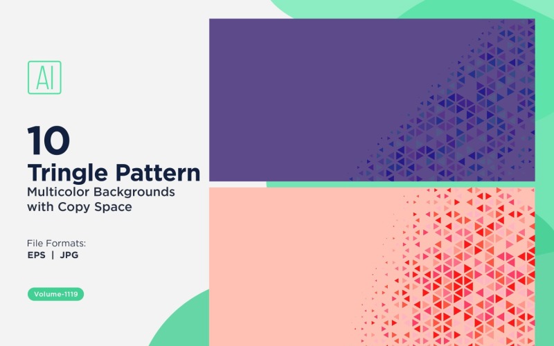 Bunte Dreiecke in verschiedenen Größen Vielseitiger Musterhintergrund 1119