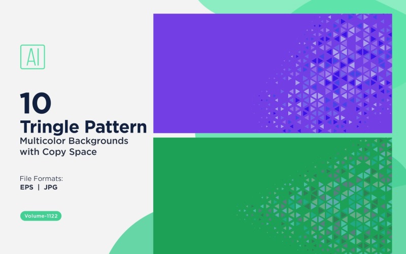 Bunte Dreiecke in verschiedenen Größen Vielseitiger Musterhintergrund 1122