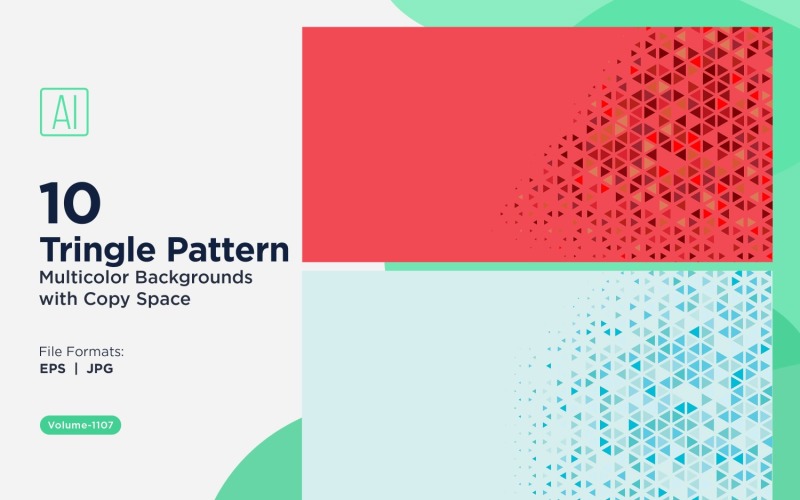 Färgglada trianglar i olika storlekar mångsidigt mönsterbakgrund 1107