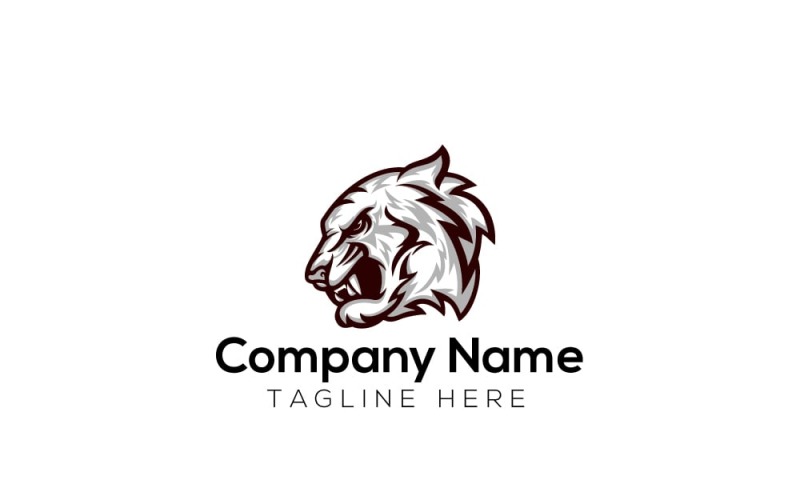 Modèle de conception de logo Tigre et Tigre en colère 3