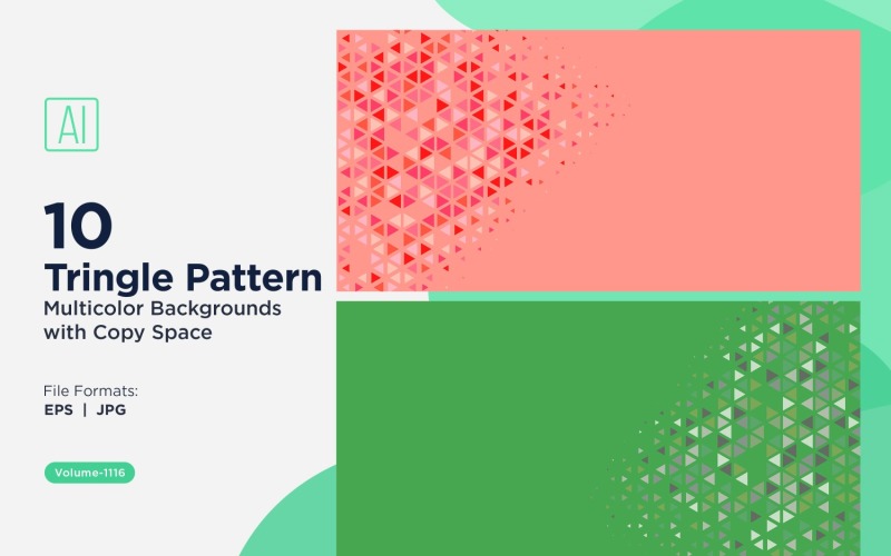 Triangles colorés de différentes tailles - Fond à motifs polyvalents 1116