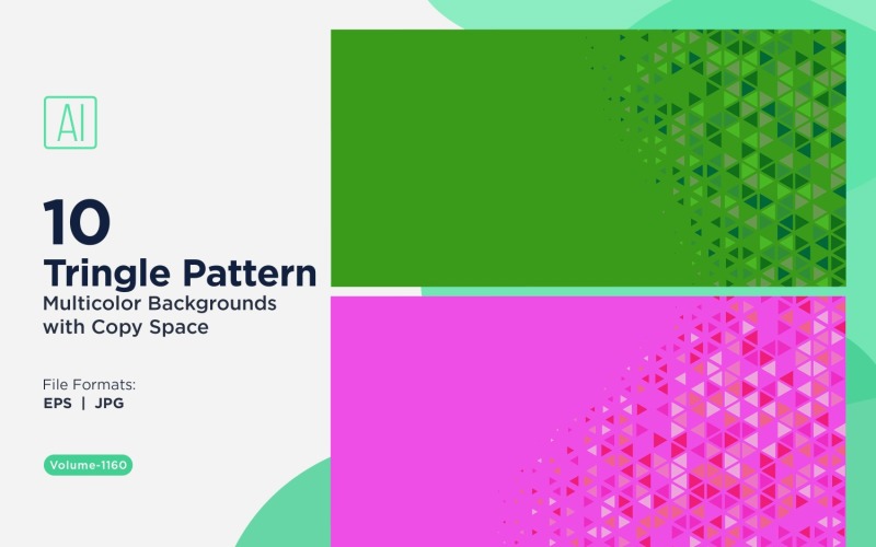 Bunte Dreiecke in verschiedenen Größen Vielseitiger Musterhintergrund 1160