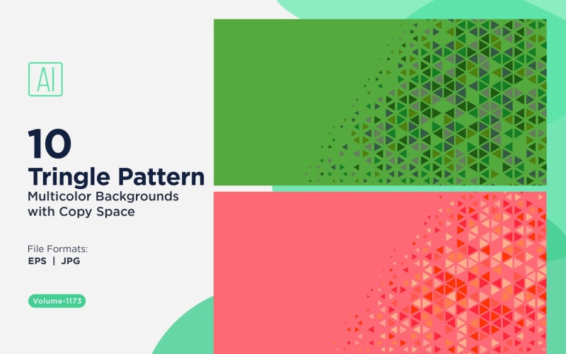 Bunte Dreiecke in verschiedenen Größen Vielseitiger Musterhintergrund 1173