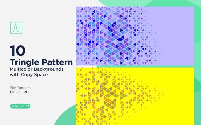 Bunte Dreiecke in verschiedenen Größen Vielseitiger Musterhintergrund 1183