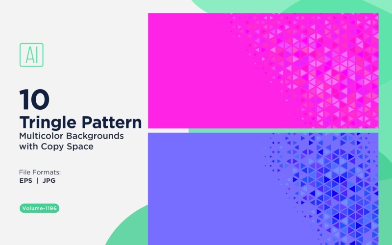 Bunte Dreiecke in verschiedenen Größen Vielseitiger Musterhintergrund 1196
