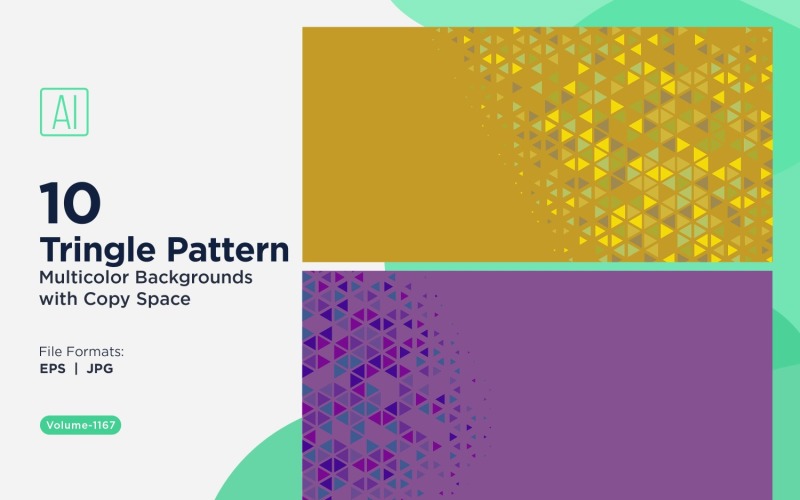 Çeşitli Boyutlarda Renkli Üçgenler Çok Yönlü Desen Arkaplanı 1167