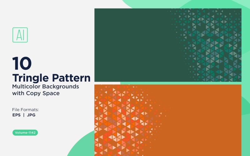 Färgglada trianglar i olika storlekar mångsidigt mönsterbakgrund 1142