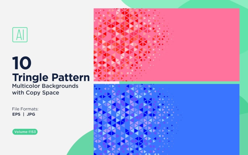Färgglada trianglar i olika storlekar mångsidigt mönsterbakgrund 1153