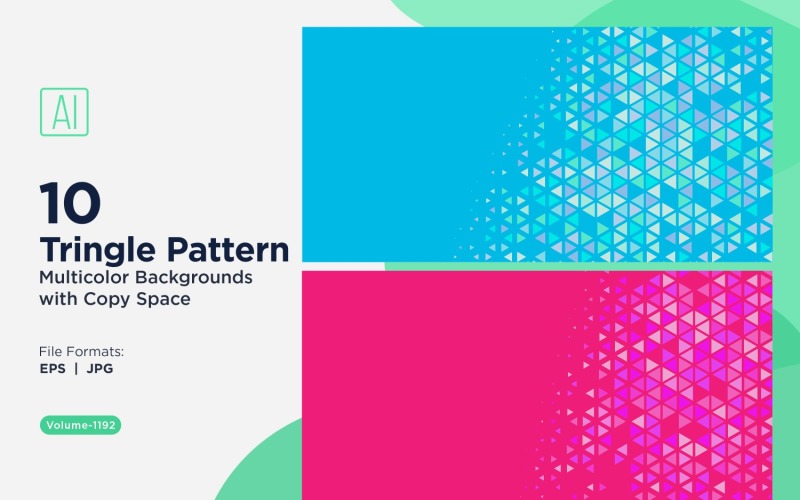 Färgglada trianglar i olika storlekar mångsidigt mönsterbakgrund 1192