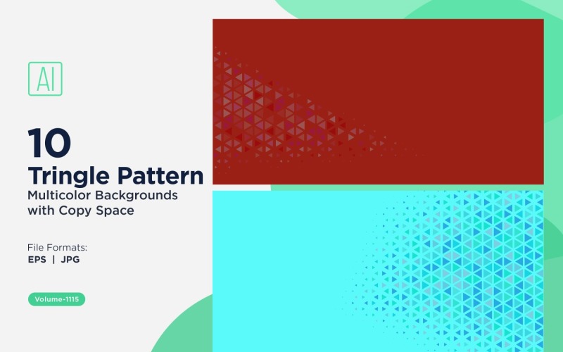 Красочные треугольники разных размеров, универсальный узор фона 1115
