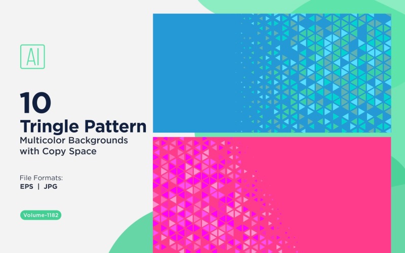 Красочные треугольники разных размеров, универсальный узор фона 1182