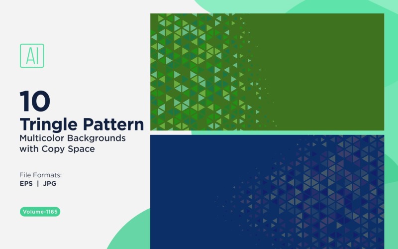Különböző méretű színes háromszögek Sokoldalú mintás háttér 1165