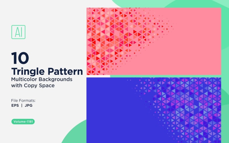 Különböző méretű színes háromszögek Sokoldalú mintás háttér 1181