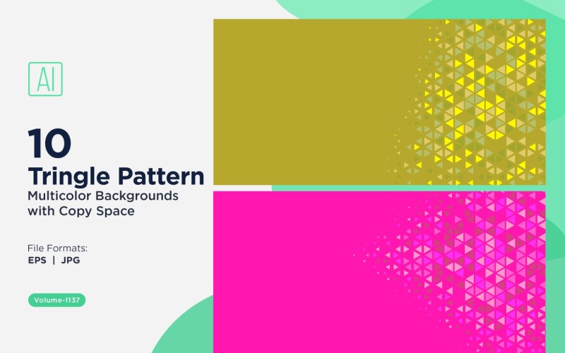 Triangles colorés de différentes tailles, motif de fond polyvalent 1137