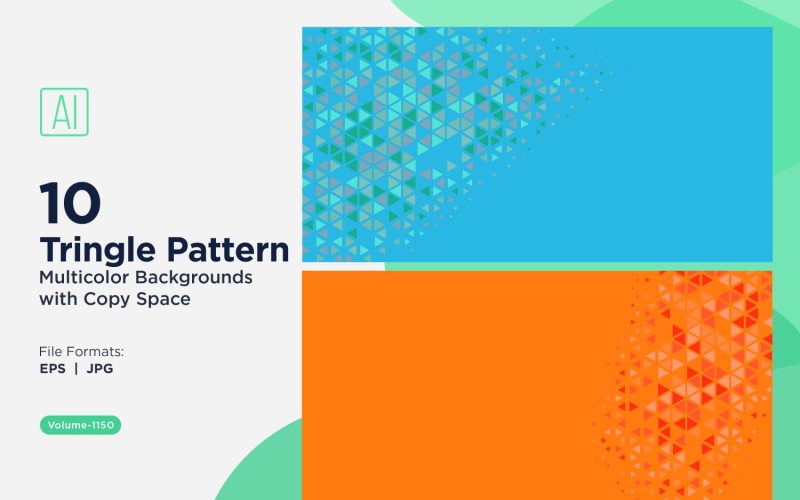 Triangoli colorati di varie dimensioni Versatile modello di sfondo 1150