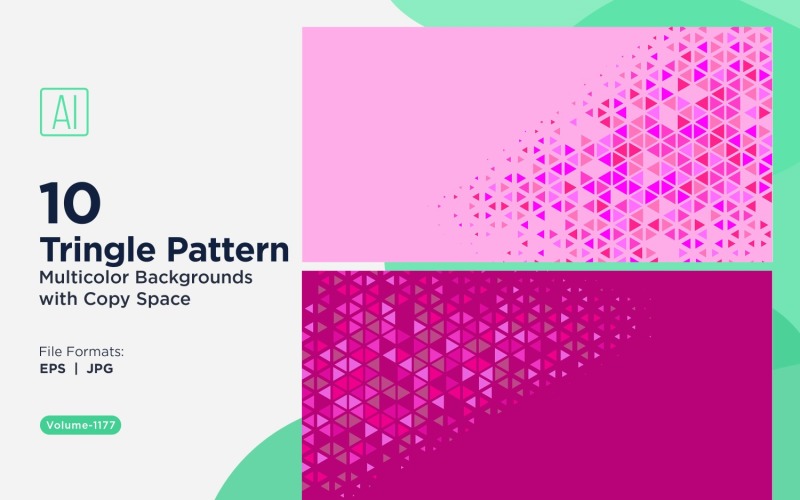 Triangoli colorati di varie dimensioni Versatile modello di sfondo 1177