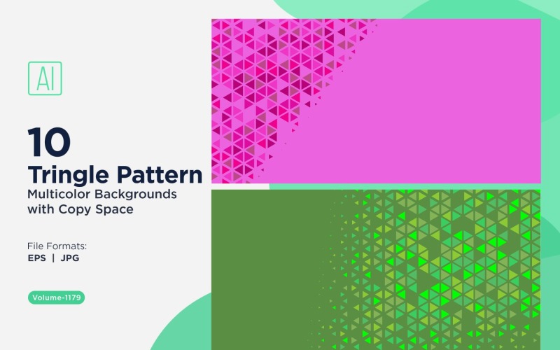 Triangoli colorati di varie dimensioni Versatile modello di sfondo 1179