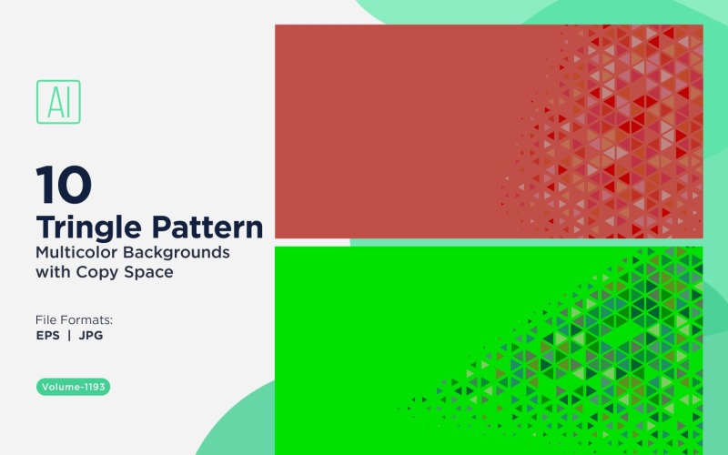 Triângulos coloridos de vários tamanhos Fundo de padrão versátil 1193