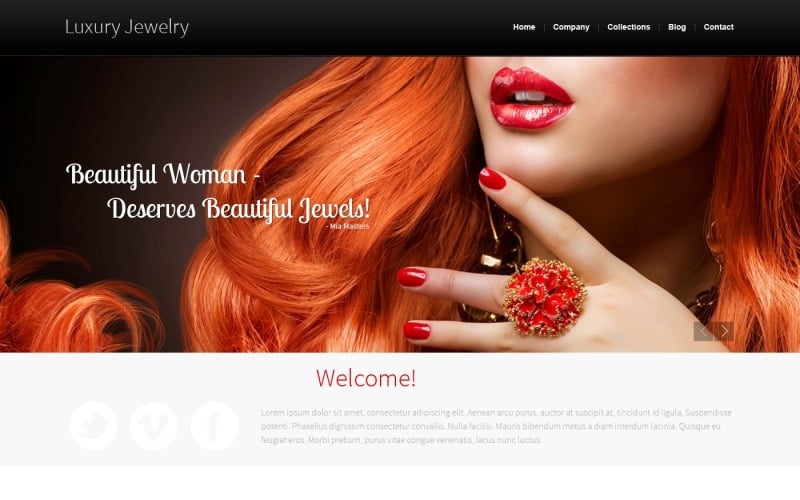 Jewelry Responsive Website Template #44502 - TemplateMonster