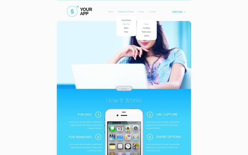 Mobile Content Responsive Website Template