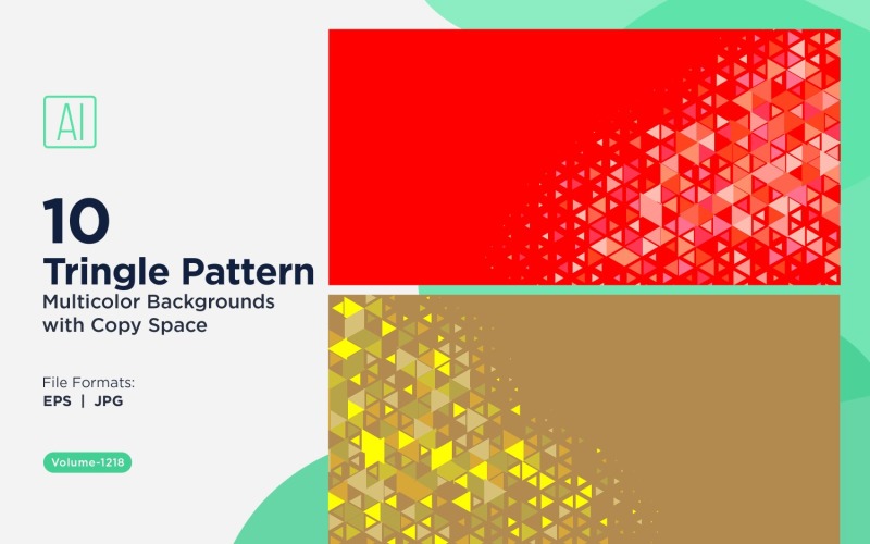 Färgglada trianglar i olika storlekar mångsidigt mönsterbakgrund 1218