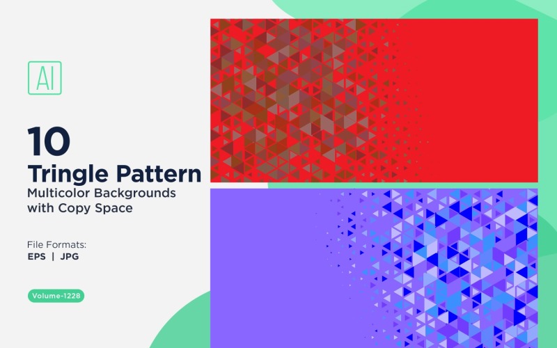 Färgglada trianglar i olika storlekar mångsidigt mönsterbakgrund 1228