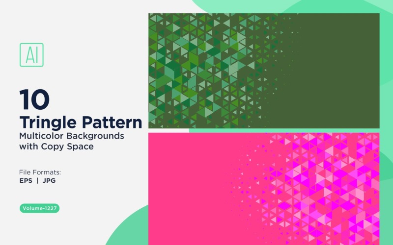Красочные треугольники разных размеров, универсальный узор фона 1227
