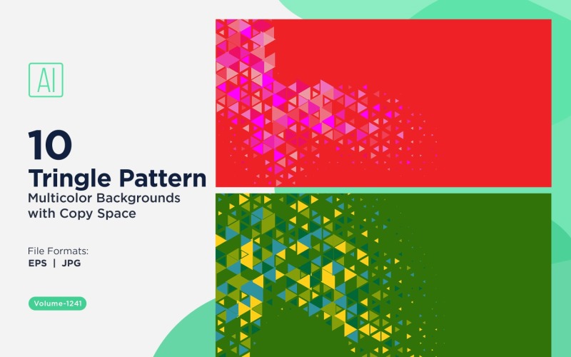Különböző méretű színes háromszögek Sokoldalú mintás háttér 1241