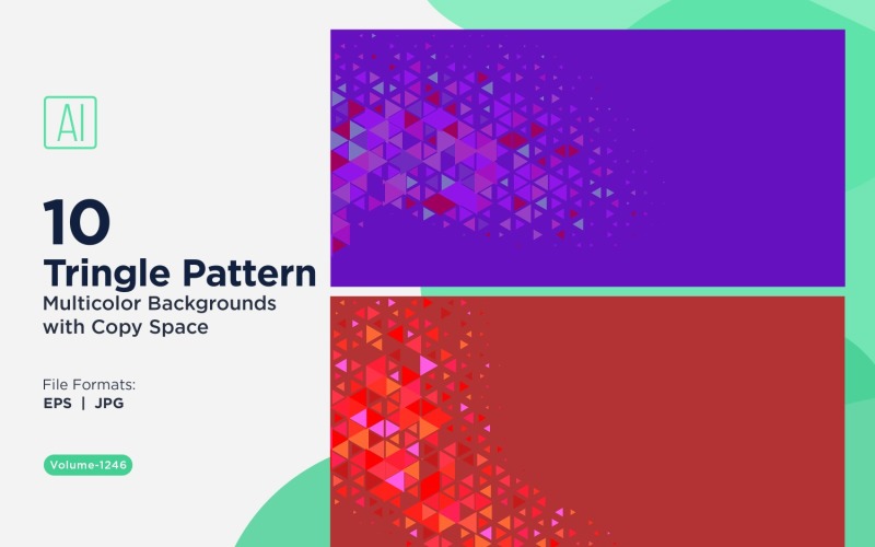 Különböző méretű színes háromszögek Sokoldalú mintás háttér 1246