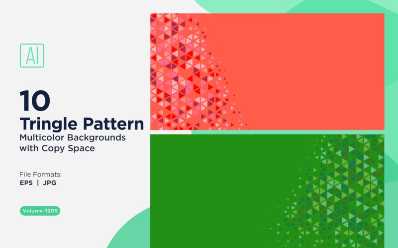 Triangles colorés de différentes tailles, motif de fond polyvalent 1205