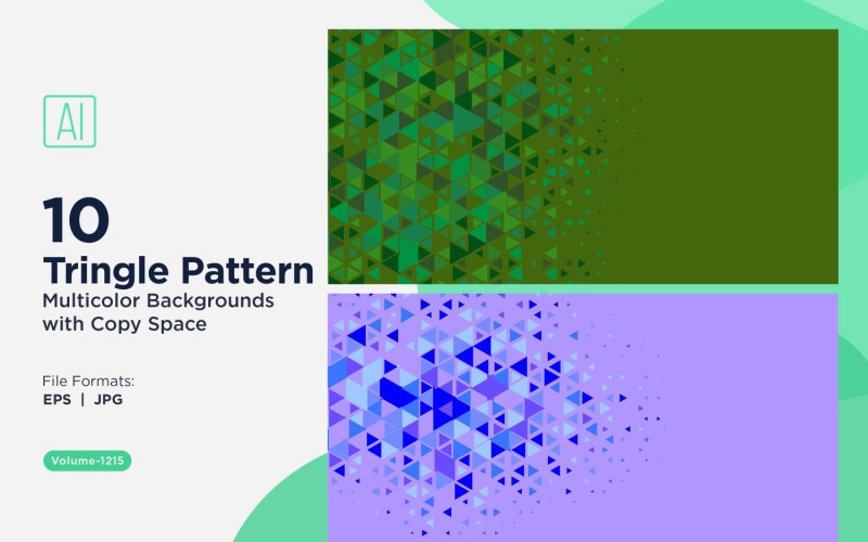 Triangles colorés de différentes tailles, motif de fond polyvalent 1215